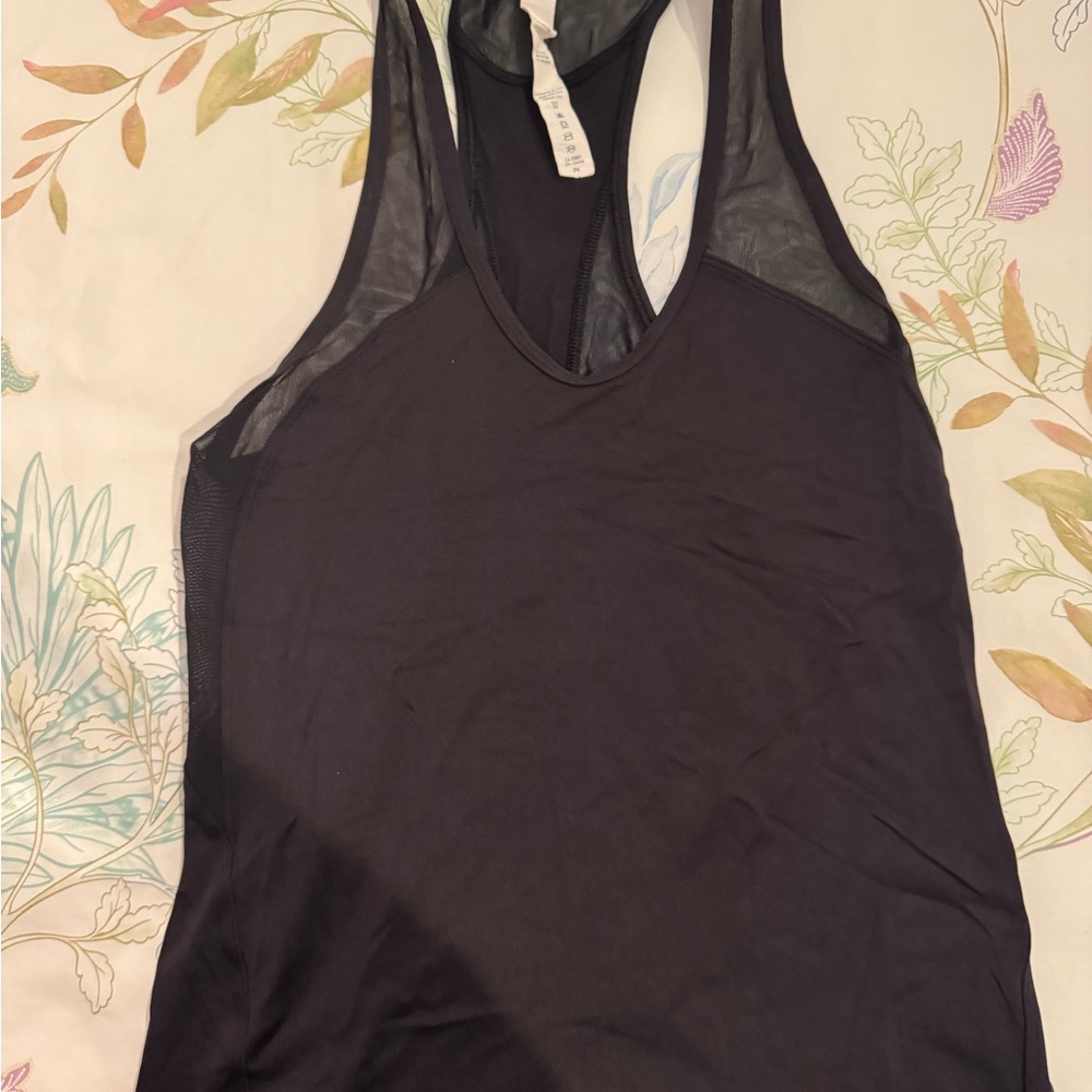 Lululemon Athletica Black Mesh Tank Top